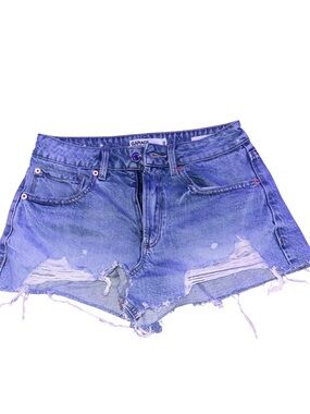 Garage Women's Ripped Light Blue Denim Shorts